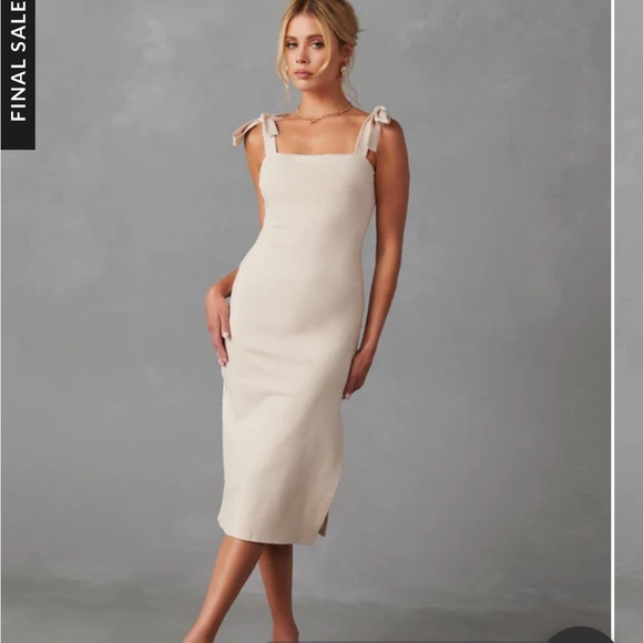 Champagne/nude midi dress - Picture 1 of 1